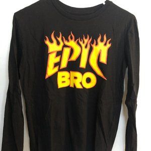 Place Boys Long Sleeve Black Tee, Size XL (14), NWOT